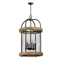  Lancaster Entrance / Foyer Pendant Light - Driftwood / Black