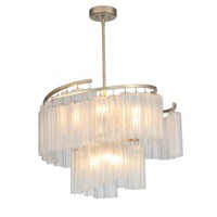  Victoria Mini Chandelier - Golden Silver