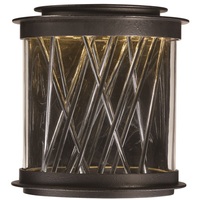  Bedazzle Entrance Outdoor Wall Light - Texture Ebony / Polished Chrome