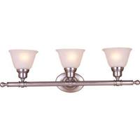  Essentials 3 Bulb Bathroom Lighting - Satin Nickel