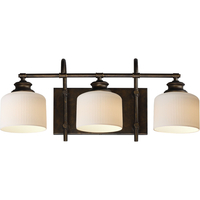  3 Bulb Bathroom Lighting - White / Oil Rubbed Bronze