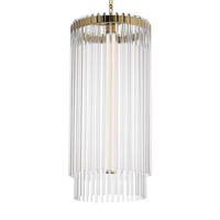  Down Light Pendant Light - Natural Aged Brass