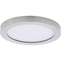  Flush Mount Ceiling Light - White / Satin Nickel