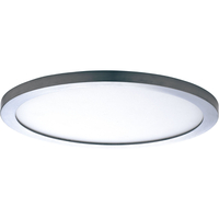  Flush Mount Ceiling Light - White / Satin Nickel