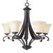 Maxim M21065FLRB Rustic Burnished Mid Sized Chandelier