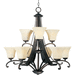 Maxim M21066FLRB Rustic Burnished Mid Sized Chandelier