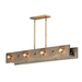 Maxim M25247WWDAB Weathered Wood / Antique Brass Linear Pendant