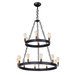 Maxim M26277BKNAB Black / Natural Aged Brass Large Foyer Chandelier