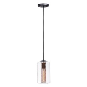 M10088CLBKSBR Firefly Mini-Pendant Pendant Light - Black / Satin Brass