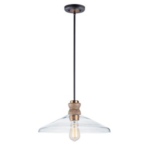 M10100CLWOAB Nelson Down Light Pendant Light - Weathered Oak / Antique Brass