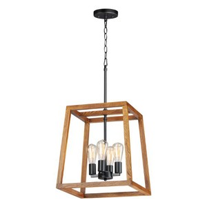 M10306BKASB Black Forest Entrance / Foyer Pendant Light - Black / Ashbury