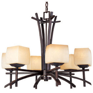 M10985WSRC Asiana Mid Sized Chandelier Chandelier - Roasted Chestnut