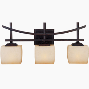 M10993WSRC Asiana 3 Bulb Bathroom Lighting - Roasted Chestnut