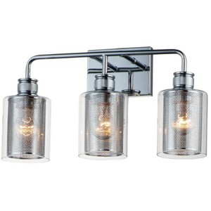 M11533CLPC Filigree 3 Bulb Bathroom Lighting - Polished Chrome