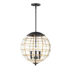 M11546BKBUB Heirloom Entrance / Foyer Pendant Light - Black / Burnished Brass