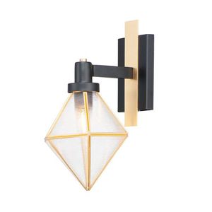 M11557BKBUB Adorn 1 Bulb Wall Sconce - Black / Burnished Brass