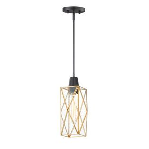 M11561CDBKBUB Norfolk Mini-Pendant Pendant Light - Black / Burnished Brass