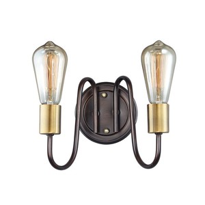 M11739OIAB Haven Multi Bulb Wall Sconce - Oil Rubbed Bronze / Antique Brass