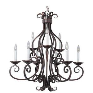 M12216OI Manor Mid Sized Chandelier Chandelier - Oil Rubbed Bronze