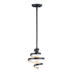 M12232BKGLD Twister Mini-Pendant Pendant Light - Black / Gold