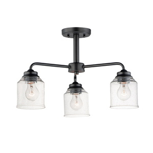 M47681015 Acadia Semi Flush Mount Ceiling Light - Black