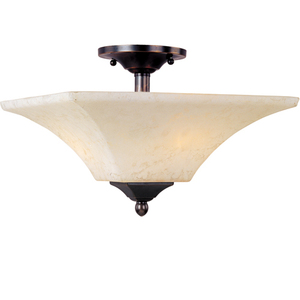 M12420FLHB Mission Bay Semi Flush Mount Ceiling Light - Heirloom Brass