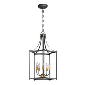 M13597OIAB Wellington Multi Light Pendant Light - Oil Rubbed Bronze / Antique Brass