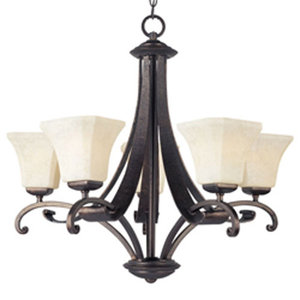 M21065FLRB Oak Harbor Mid Sized Chandelier Chandelier - Rustic Burnished