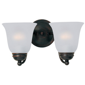 M2121FTOI Basix 2 Bulb Bathroom Lighting - Oil Rubbed Bronze