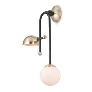 M21662WTBZSBR Mingle Multi Bulb Wall Sconce - Bronze / Satin Brass