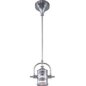 M25125FTSN Hi-Bay Semi Flush Mount Ceiling Light - Satin Nickel