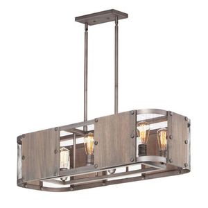 M25268BWWZ Outland Linear Pendant Pendant Light - Barn Wood / Weathered Zinc M25268BWWZ Outland Linear Pendant Pendant Light - Barn Wood / Weathered Zinc