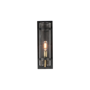 M2640BKAB Capitol 1 Bulb Wall Sconce - Black / Antique Brass