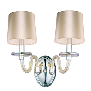 M27542CGPN Venezia 1 Bulb Wall Sconce - Polished Nickel / Cream