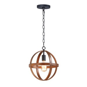 M27571BWBK Compass Entrance / Foyer Pendant Light - Barn Wood / Black