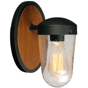 M30011CDAPBK Lido Entrance Outdoor Wall Light - Antique Pecan / Black