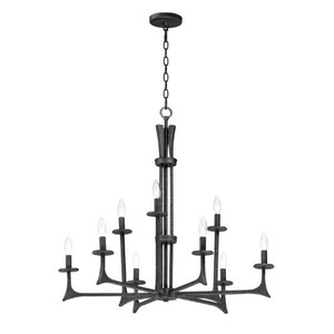 M30306NI Anvil Mid Sized Chandelier Chandelier - Natural Iron