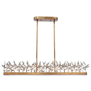 M30446CGGL Crystal Garden Linear Pendant Pendant Light - Gold Leaf