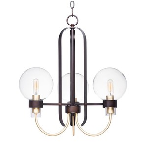 M30515CLBZSBR Sauve Mid Sized Chandelier Chandelier - Bronze / Satin Brass