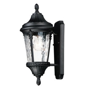 M3053WGBK Sentry Entrance Outdoor Wall Light - Black