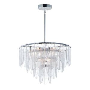 M30735CLWTPC Glacier Mini Chandelier - White / Polished Chrome