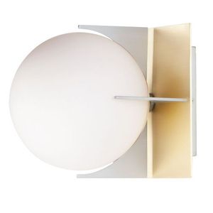 M32471SWSBRBP Finn 1 Bulb Wall Sconce - Satin Brass / Brushed Platinum