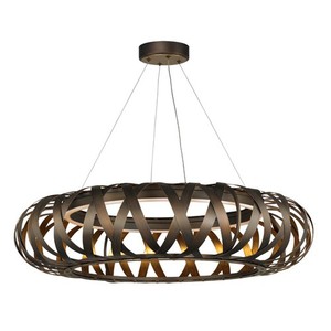 M35055BZGTGLD Weave Linear Pendant Pendant Light - Bronze Guilt and Gold