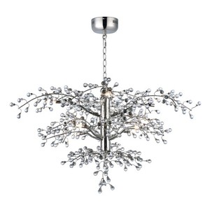 M38504CLPN Cluster Large Foyer Chandelier Chandelier - Polished Nickel