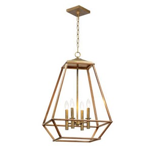 M39543HZBRG Woodland Entrance / Foyer Pendant Light - Hazel / Burnished Gold