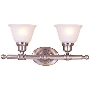 M7142FTSN Essentials 2 Bulb Bathroom Lighting - Satin Nickel