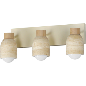 M10623TVOY 3 Bulb Bathroom Lighting - Travertine / Oyster M10623TVOY 3 Bulb Bathroom Lighting - Travertine / Oyster