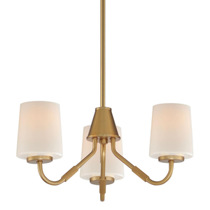 M12695WTNAB Mid Sized Chandelier Chandelier - White / Natural Aged Brass M12695WTNAB Mid Sized Chandelier Chandelier - White / Natural Aged Brass