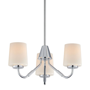 M12695WTPC Mid Sized Chandelier Chandelier - White / Polished Chrome M12695WTPC Mid Sized Chandelier Chandelier - White / Polished Chrome