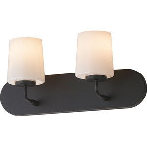 M12892WTBK 2 Bulb Bathroom Lighting - White / Black M12892WTBK 2 Bulb Bathroom Lighting - White / Black